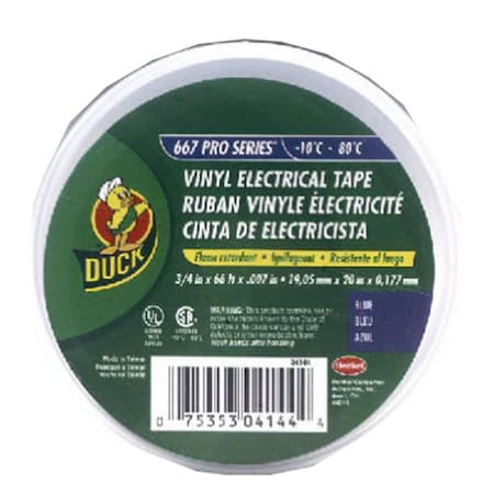 Duck Brand 04144 0.75 in. x 66 ft. Blue Vinyl Electrical Tape 896032